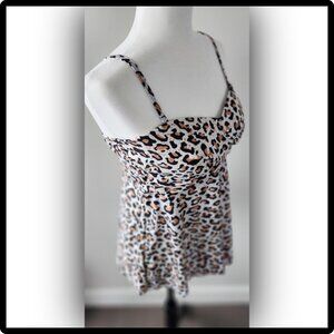 BEACH SISSI || Leopard Print Tankini Top (SIZE XL)
